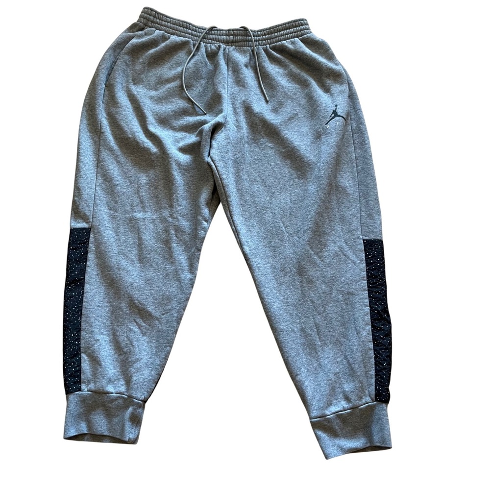 Jordan Jumpman Air Gray Speckled Fleece Jogger Sweatpants Mens 3XL